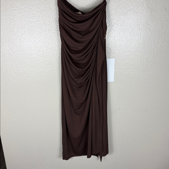 Camila Coelho Nia Maxi Skirt in Chocolate Brown - Picture 5 of 8